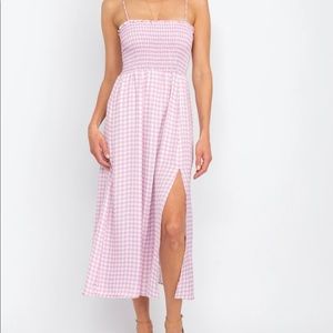 RESA PINK GINGHAM DRESS
